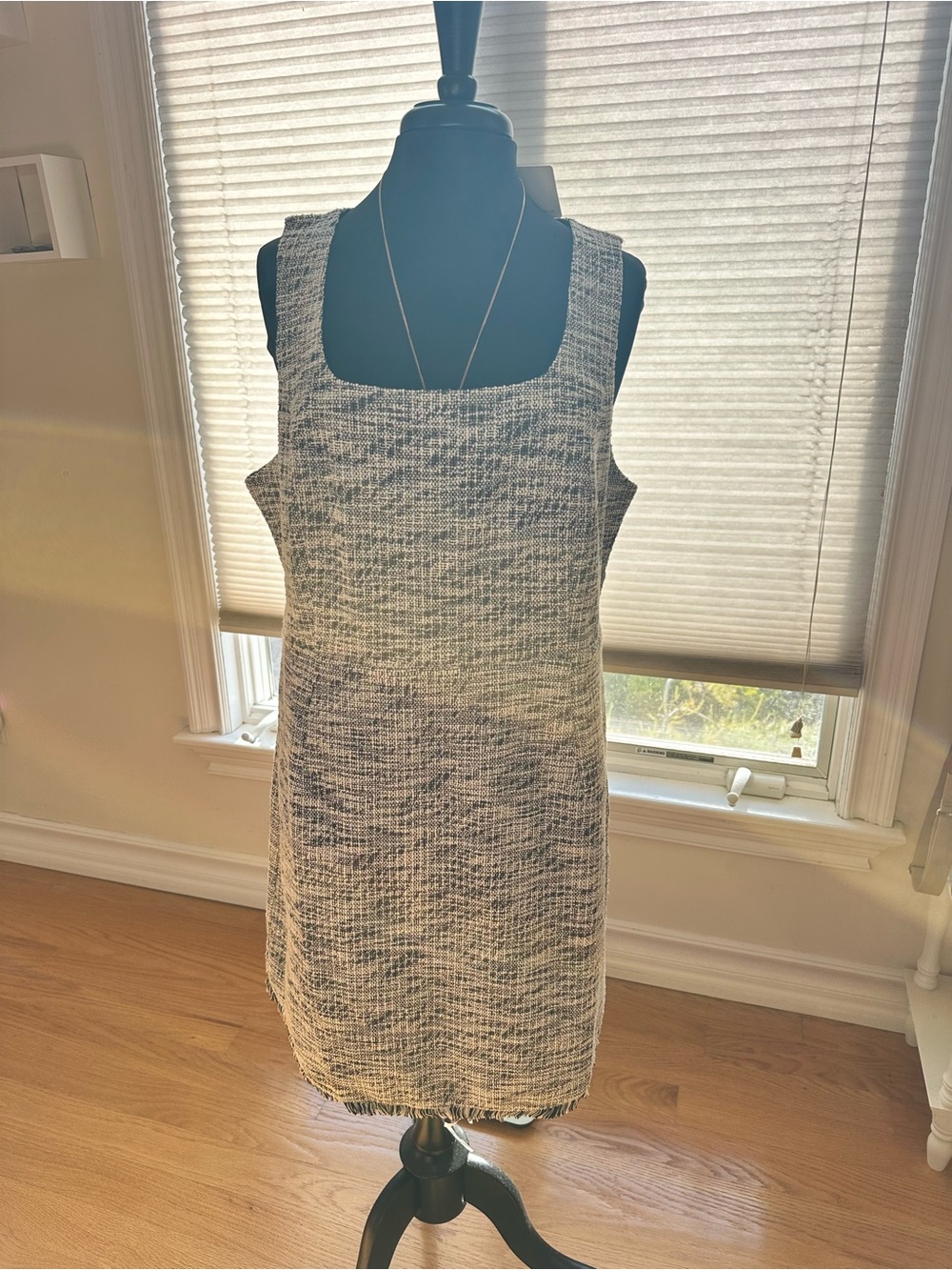 Skies Are Blue Curvy Irina Tweed Mini Dress NWT 1X Black White Pockets
